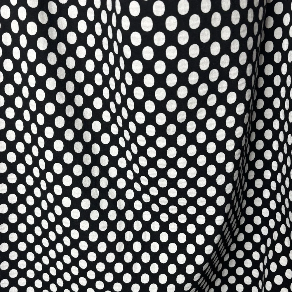 ⚫⚪ Chico's Black White Polka Dot Skirt Size 3 A-Line Stretch Flowy ⚪⚫ - Picture 3 of 12
